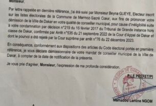 Barthélémy Dias révoqué par le préfet de Dakar